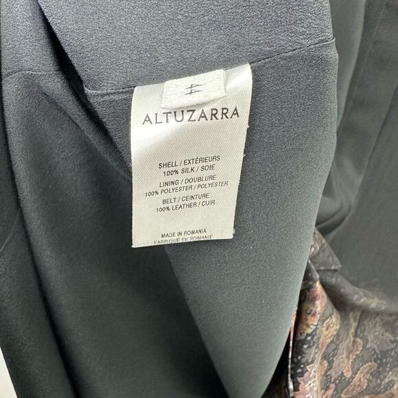 Altuzarra Women’s Black Silk Printed Orange Multicolored Ombre Print Shortsleeve - Picture 4 of 11